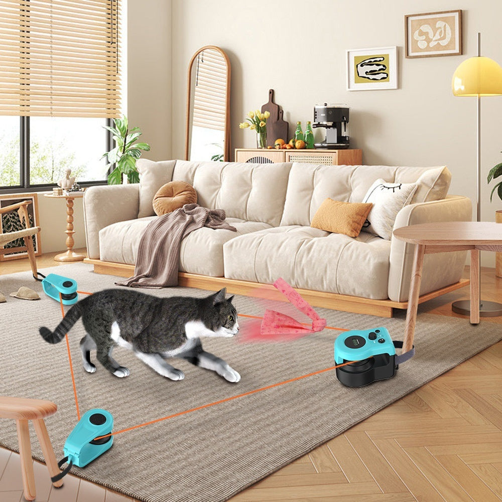 Giocattolo sonoro telecomandato per gatti