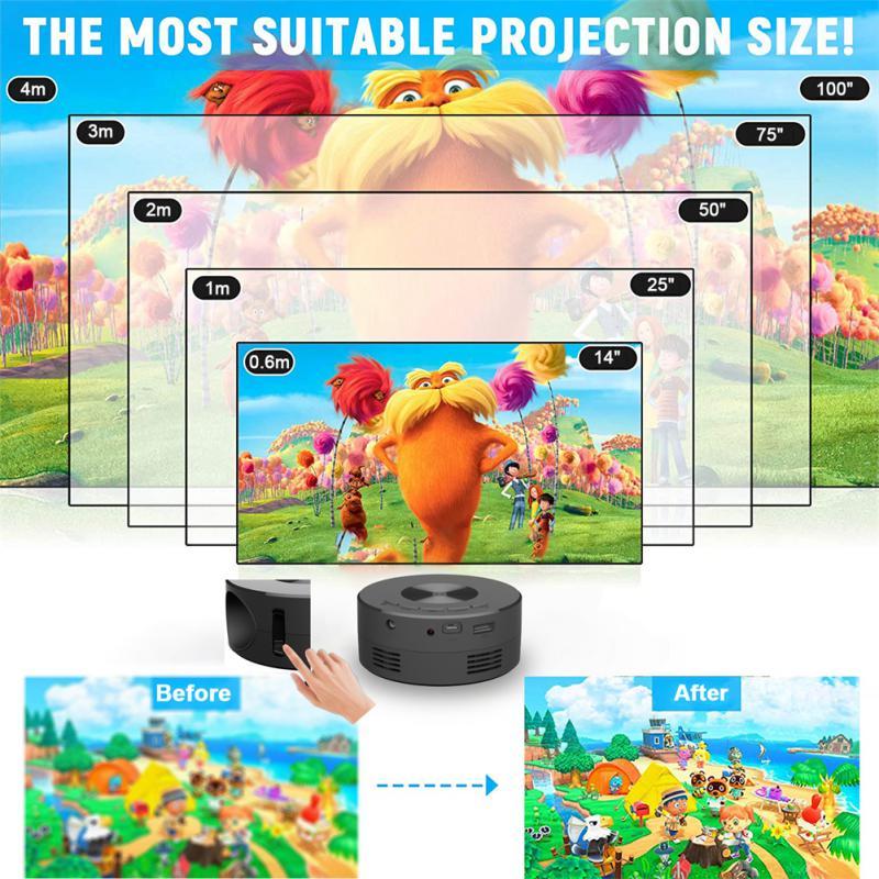Proiettore intelligente WiFi portatile 1080P Home Theater Video LED Mini proiettore per home theater Lettore multimediale