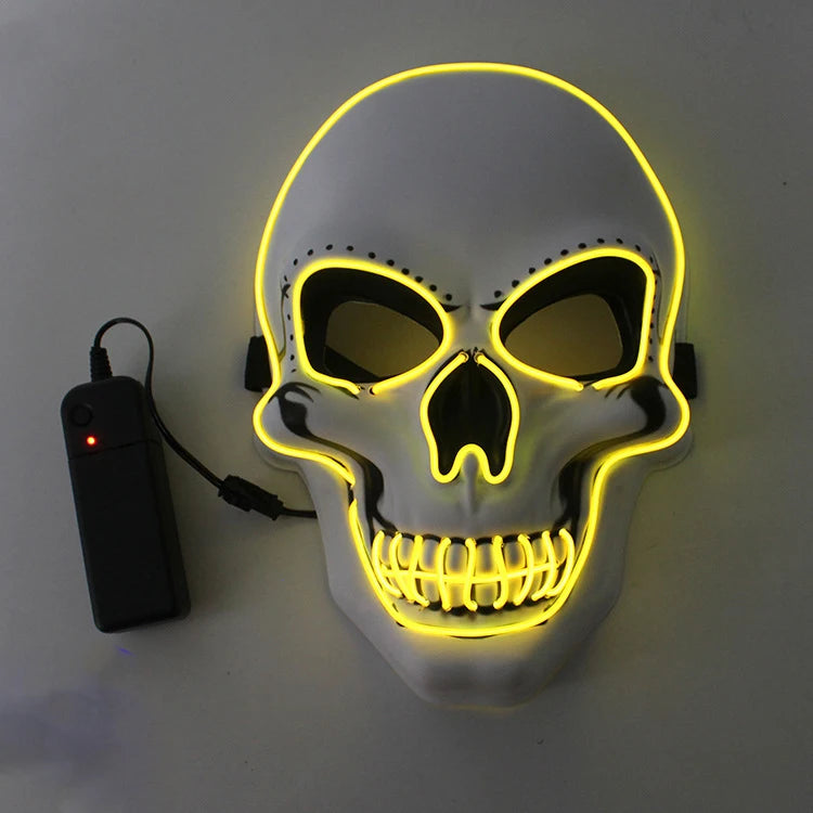 Maschera teschio horror di Halloween con luci a LED