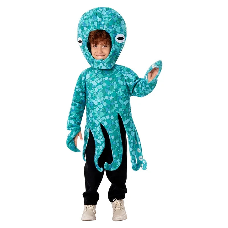 Children s Boys Halloween Costume Adorable Hilarious Shark Animal Costume for Kids Dress-up Party Festive Attire