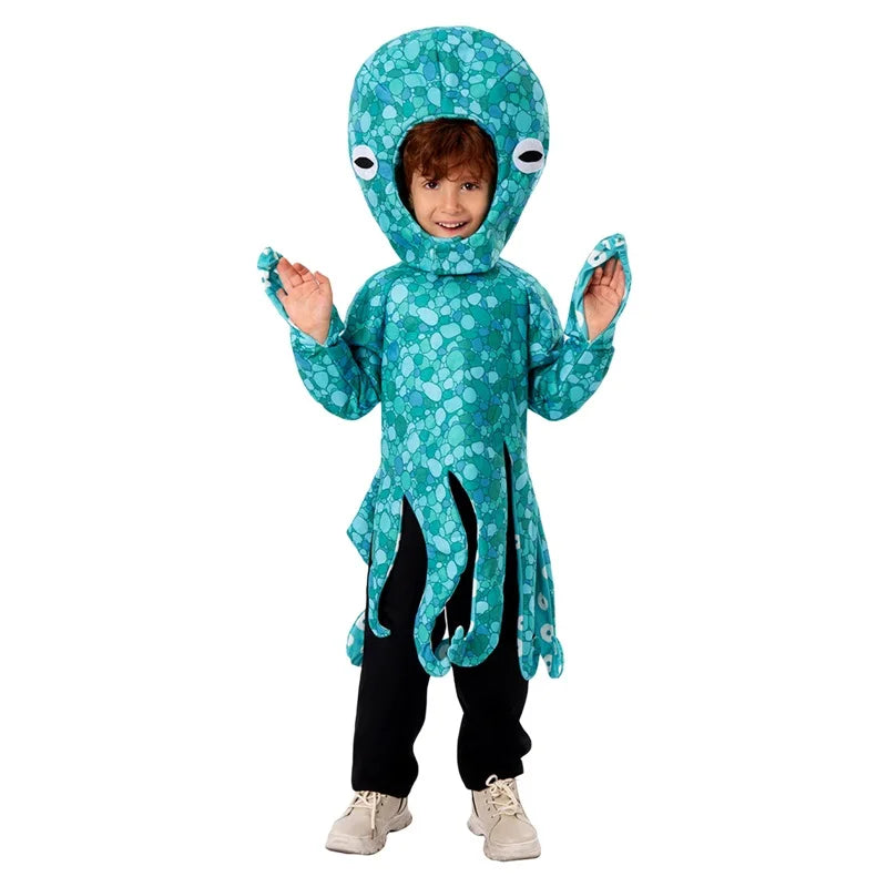 Children s Boys Halloween Costume Adorable Hilarious Shark Animal Costume for Kids Dress-up Party Festive Attire