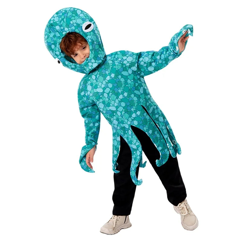 Children s Boys Halloween Costume Adorable Hilarious Shark Animal Costume for Kids Dress-up Party Festive Attire