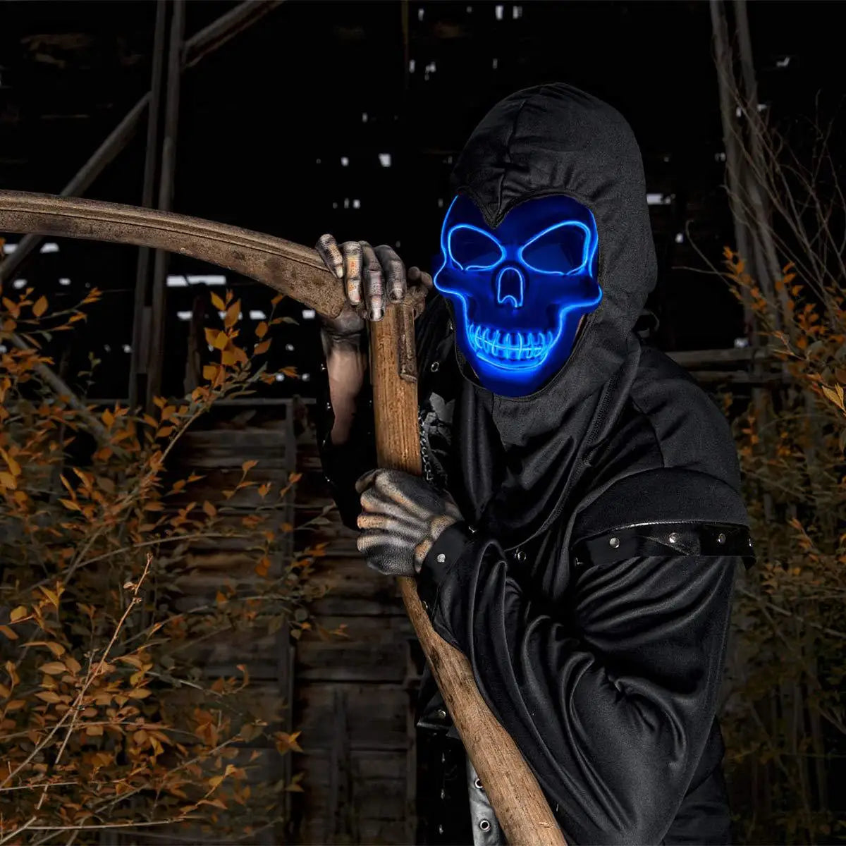 Maschera teschio horror di Halloween con luci a LED