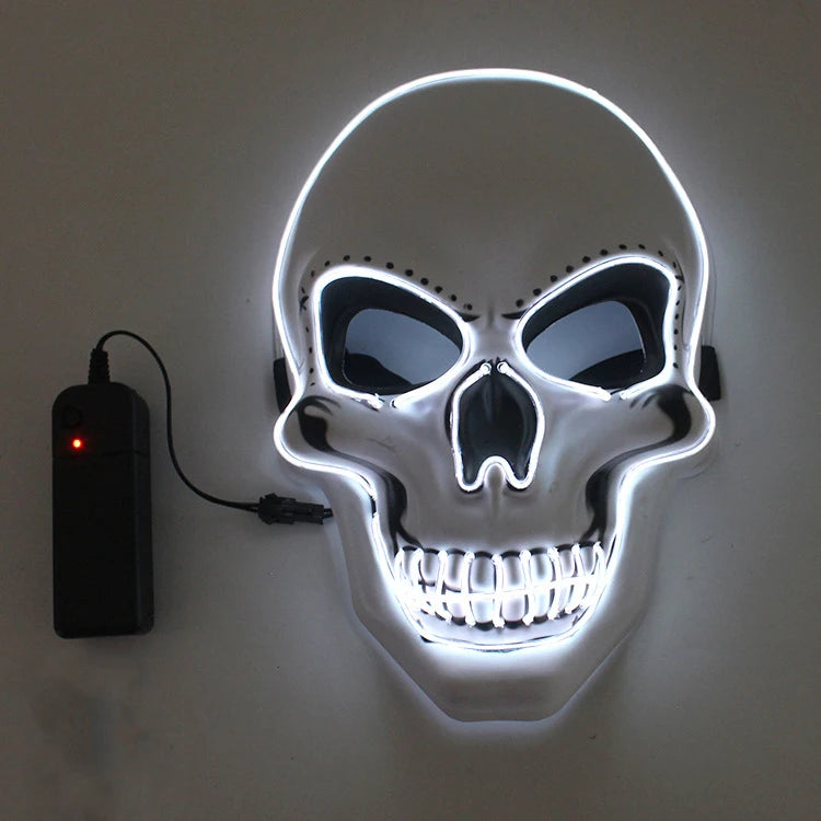 Maschera teschio horror di Halloween con luci a LED