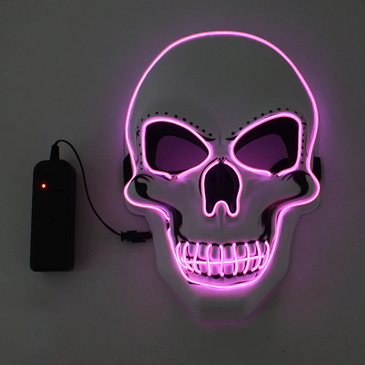 Maschera teschio horror di Halloween con luci a LED