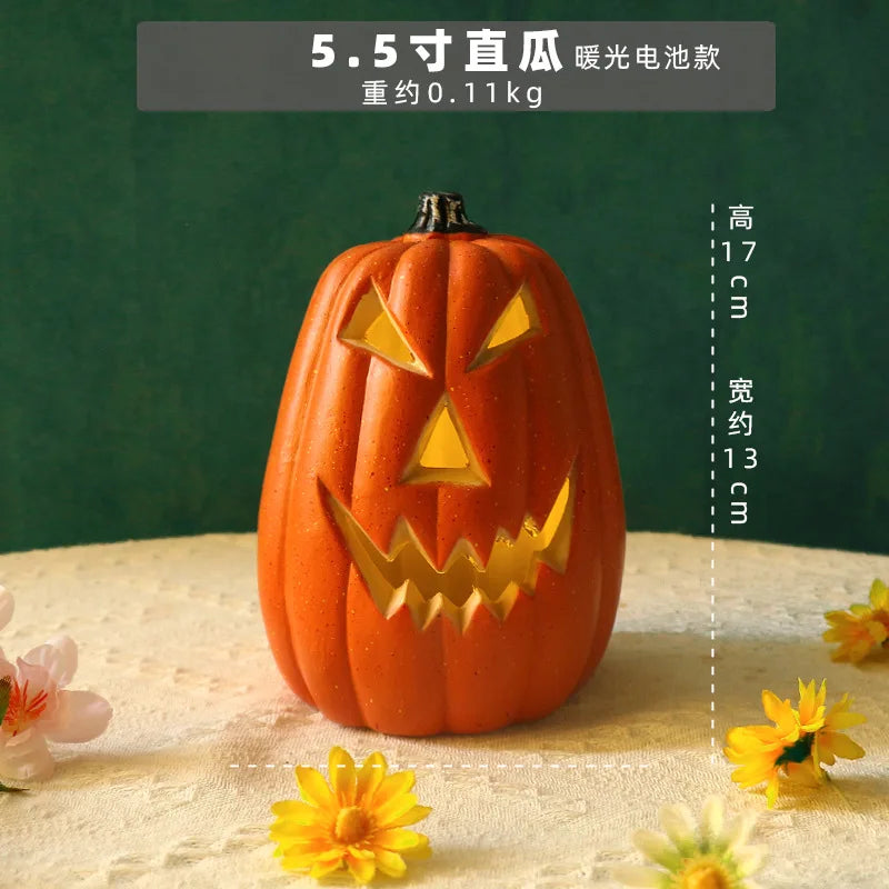 Lantern Pumpkin Decor Led Light Up Pumpkin Outdoor Decoration Battery-Powered Halloween Pumpkin Lamp Light Up Pumpkin
