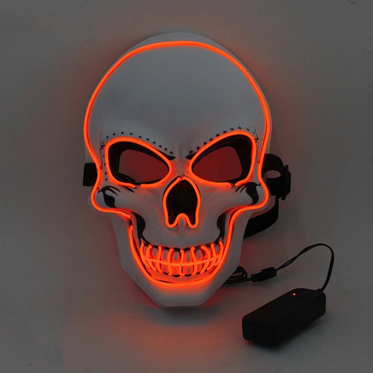 Maschera teschio horror di Halloween con luci a LED