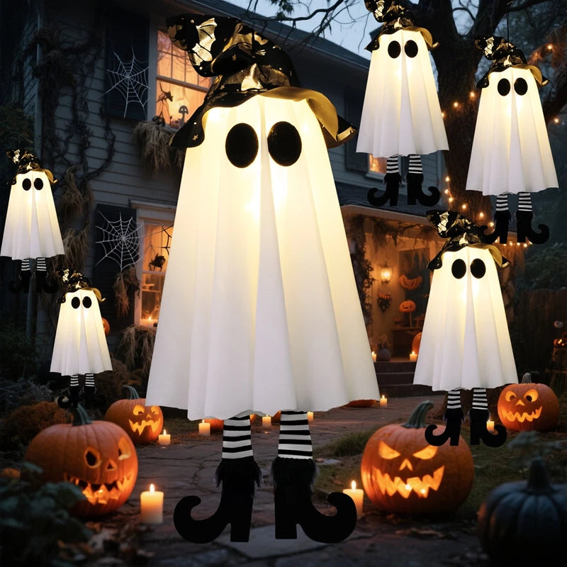 Decorazioni di Halloween con fantasmi appesi Lampada di Halloween Ornamenti luminosi da esterno