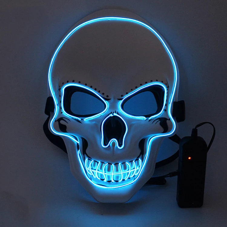Maschera teschio horror di Halloween con luci a LED
