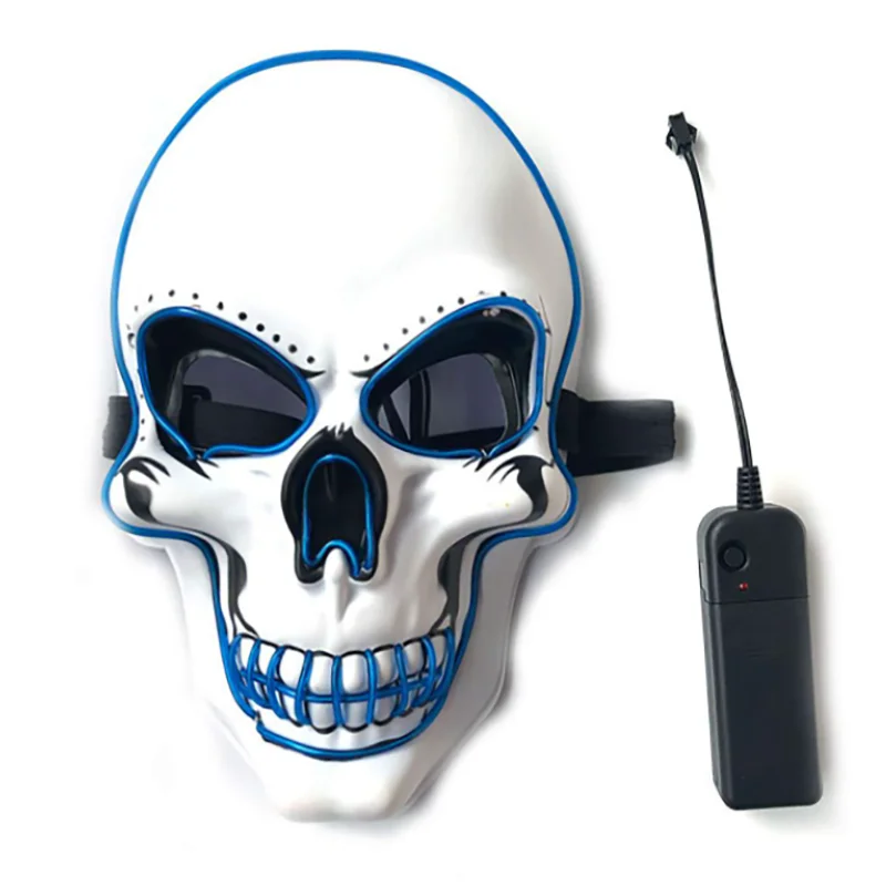 Maschera teschio horror di Halloween con luci a LED
