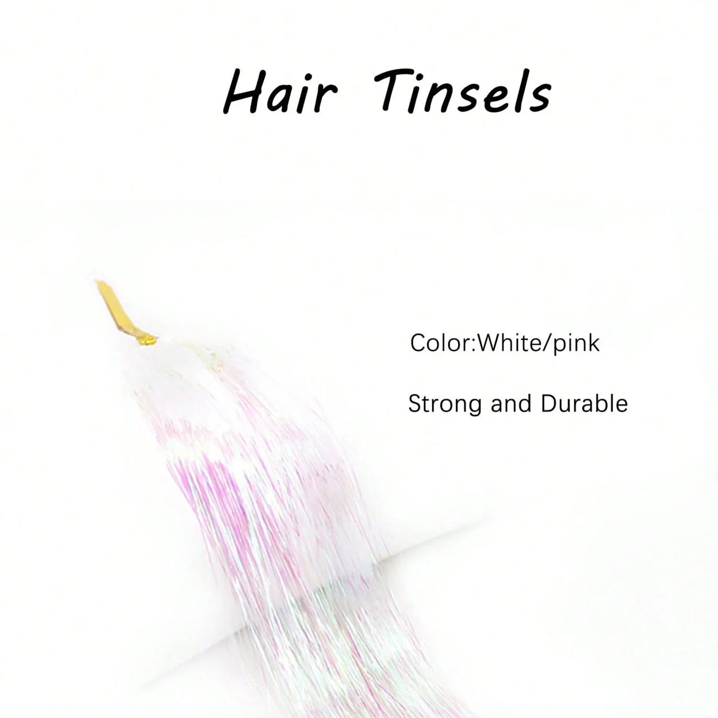 Extension per capelli Tinsel 12 pezzi Accessori per capelli glitterati scintillanti e luccicanti per donne e ragazze per Natale, Capodanno e Halloween