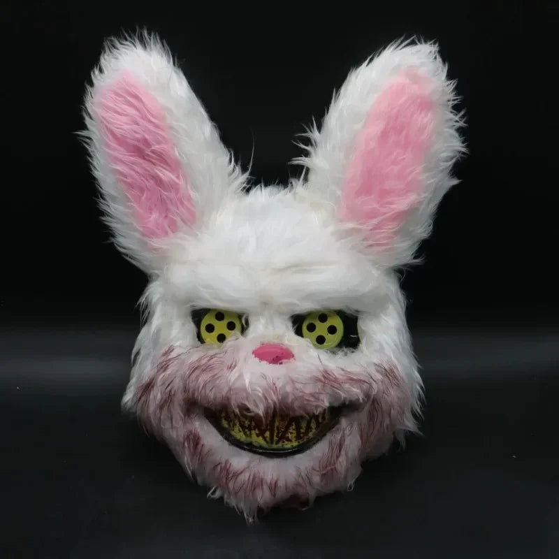 Maschera da coniglio e orso insanguinato con LED per Halloween