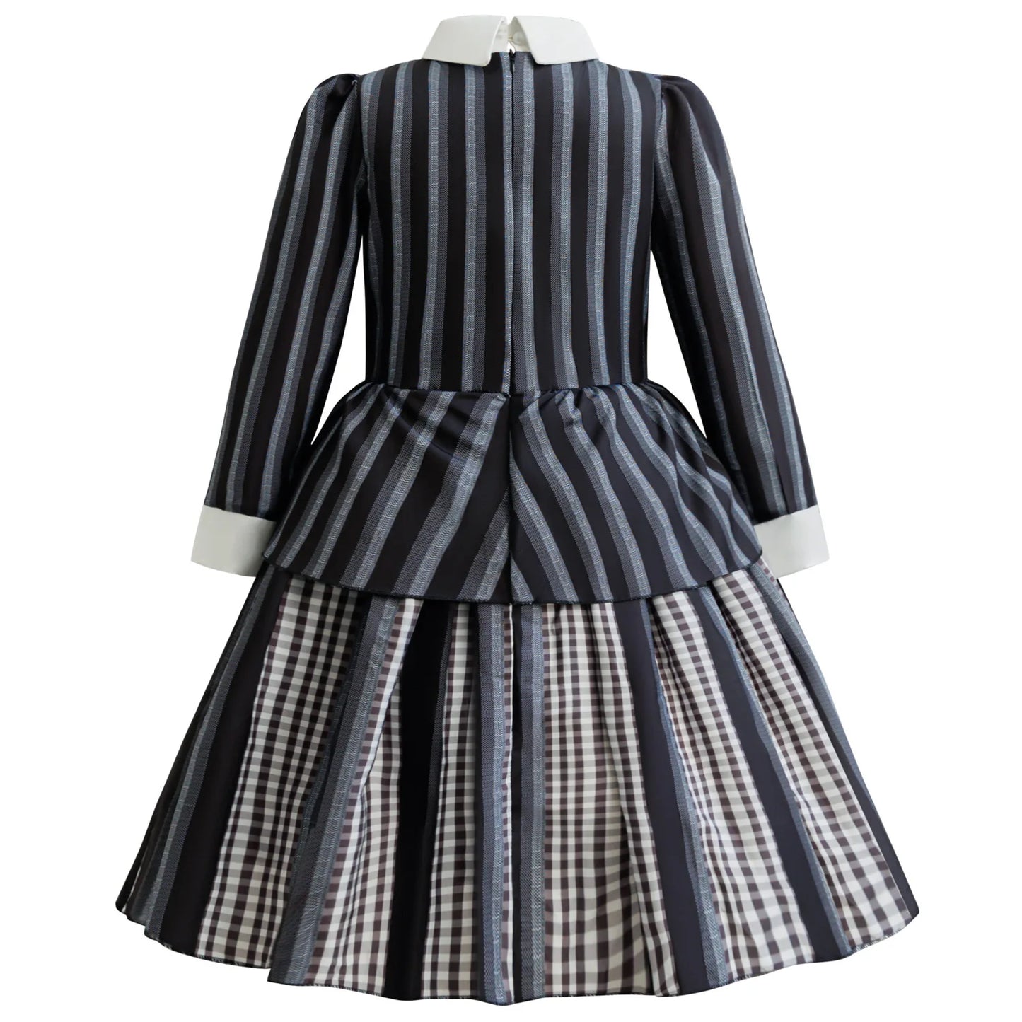 Abito da bambina "Mercoledì Addam Cosplay " Costume di Halloween