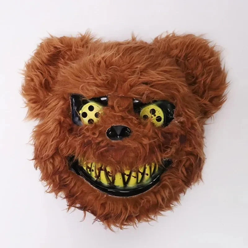 Maschera da coniglio e orso insanguinato con LED per Halloween