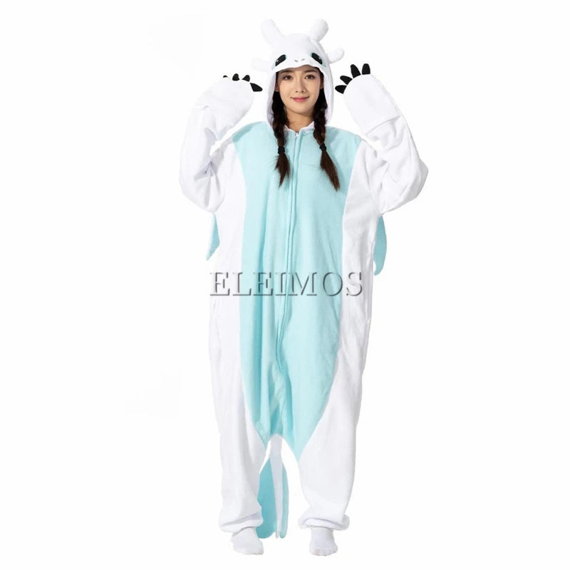 Kids Black White Kigurumi Onesie Adult Women Men Animal Pajamas Halloween Costume Cosplay Jumpsuit Christmas Gift