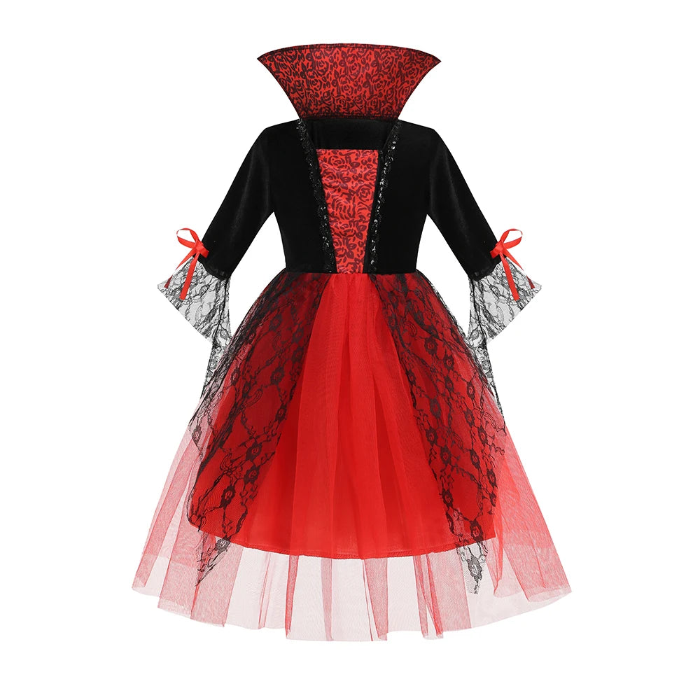 Abito da bambina "Mercoledì Addam Cosplay " Costume di Halloween