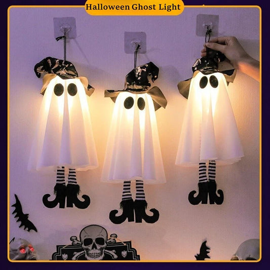 Decorazioni di Halloween con fantasmi appesi Lampada di Halloween Ornamenti luminosi da esterno