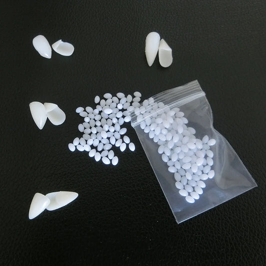 1 paio di denti da vampiro per Halloween, zanne, dentiere, accessori per feste, costumi fai da te, accessori per cosplay.